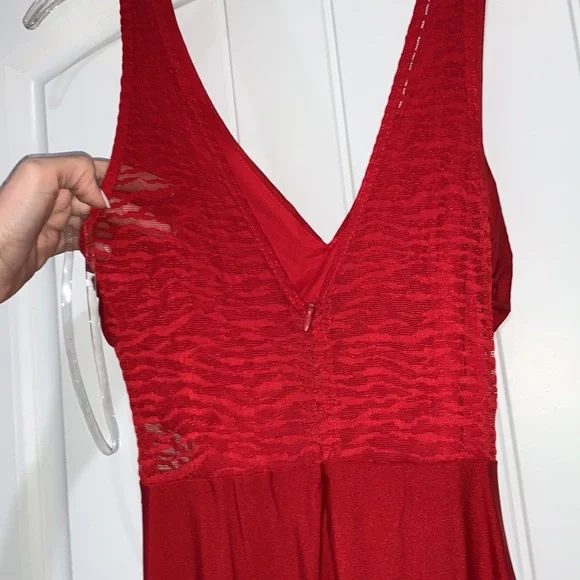 NWT Red and Silver Maxi Dress - Picture 6 of 7